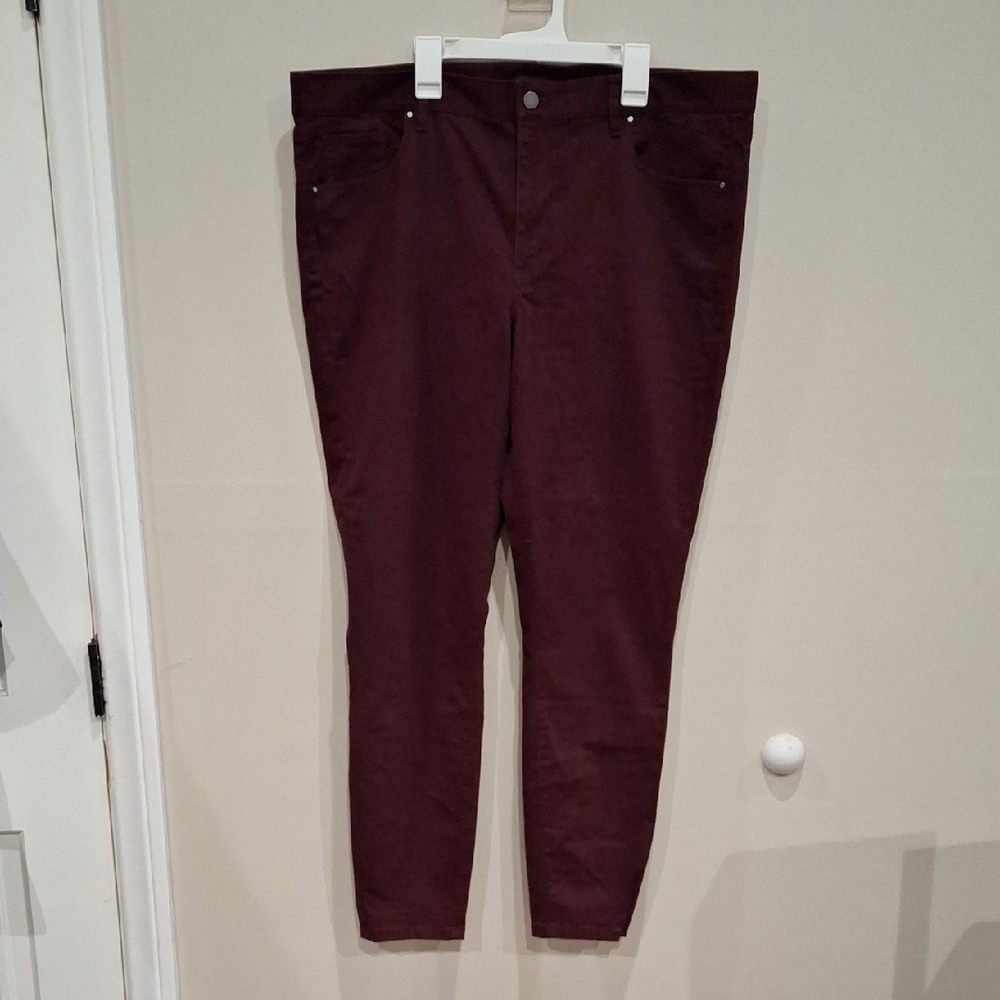 Women Ann Taylor Factory Burgundy Pants
